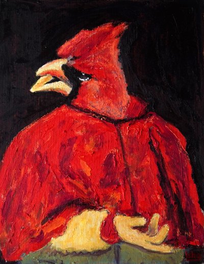 El Cardenal, 2020 (óleo sobre lienzo) de Gerhardt Isringhaus