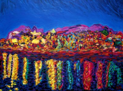 La Paz de la Noche, 2022 (óleo sobre lienzo) de Gerhardt Isringhaus