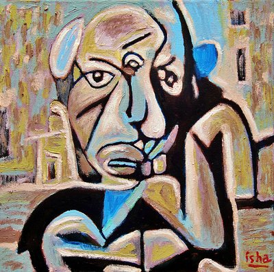 Pequeño Picasso, 2022 (óleo sobre lienzo) de Gerhardt Isringhaus