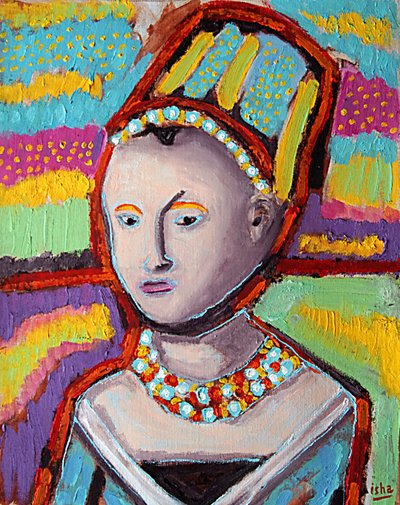 Retrato de joven según Christus,2020 (óleo sobre lienzo) de Gerhardt Isringhaus