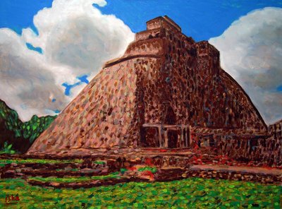 Pirámide del mago,2019 (óleo sobre lienzo) de Gerhardt Isringhaus
