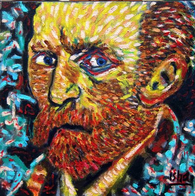 San VanGogh,2021, óleo sobre lienzo de Gerhardt Isringhaus