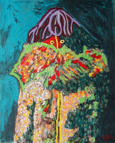 Chamán 1, 2019 (óleo sobre lienzo) de Gerhardt Isringhaus