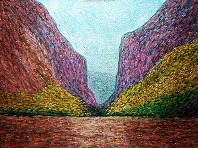 Cañón del Sumidero,2019 (óleo sobre lienzo) de Gerhardt Isringhaus