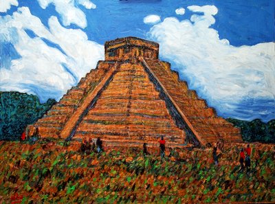 Templo de los guerreros,2019 (óleo sobre lienzo) de Gerhardt Isringhaus