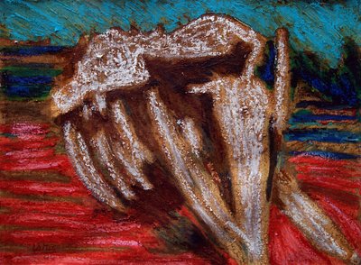 Esqueleto de ballena,2019 (óleo sobre lienzo) de Gerhardt Isringhaus