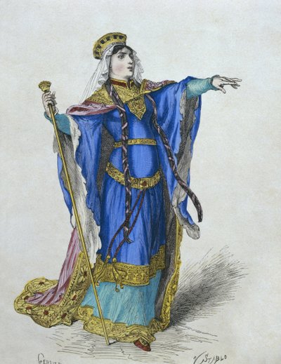 Reina merovingia, ilustración de 