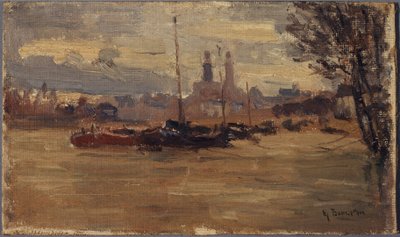 El Sena en el Puente de los Inválidos (inundaciones de 1910) de Germain Eugene Bonneton
