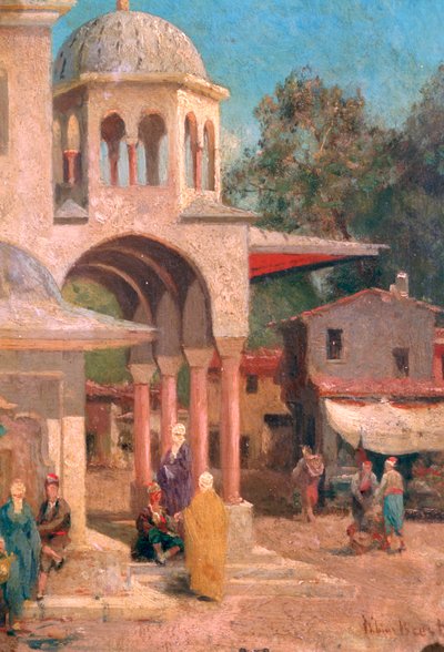 Fuera de la mezquita, 1823-1900 de Germain Fabien Brest