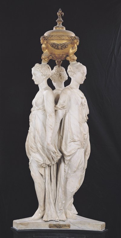 Las Tres Gracias, monumento funerario con el corazón de Enrique II, 1559 de Germain Pilon