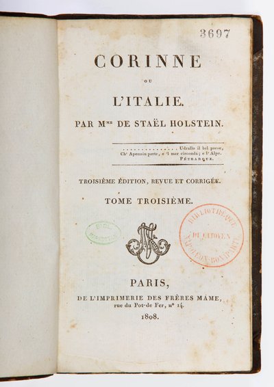 Página de título de Corinne ou l
