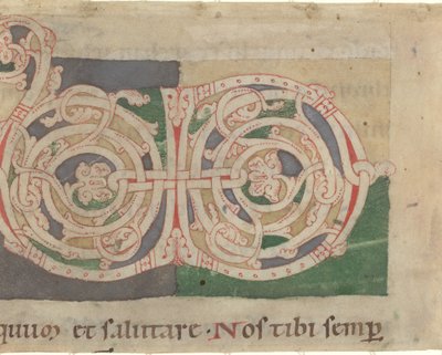 Iniciales V y D de German 12th Century
