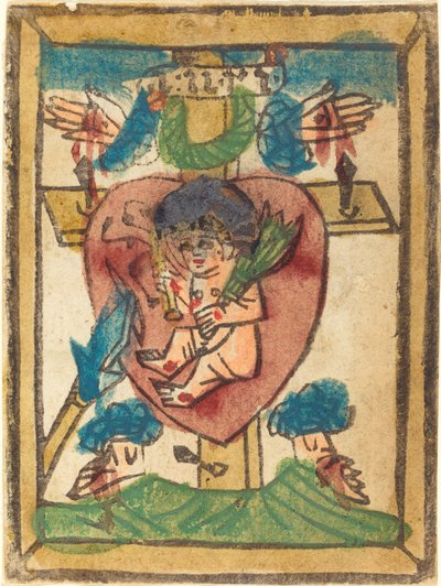 El niño Jesús en el Sagrado Corazón de German 15th Century