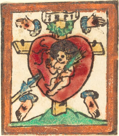 Niño Jesús en el Sagrado Corazón de German 15th Century