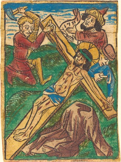 Cristo clavado en la cruz de German 15th Century