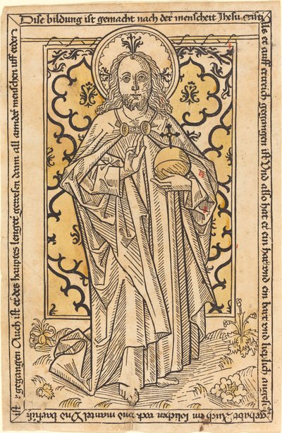 Cristo como Salvator Mundi de German 15th Century