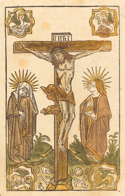 Cristo en la cruz de German 15th Century