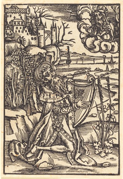 David tocando el arpa de German 15th Century