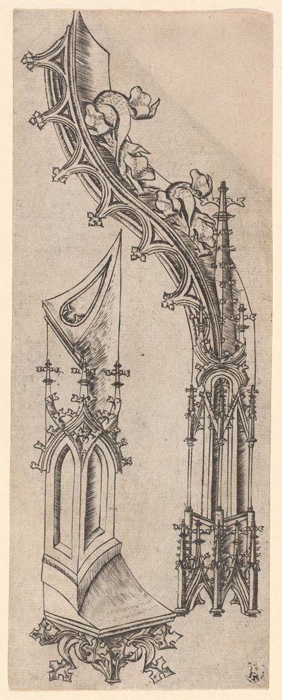 Letra Gótica "d" de German 15th Century
