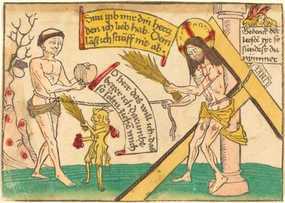 Jesús Atrayendo a los Fieles a su Corazón de German 15th Century