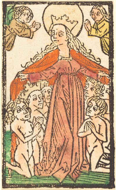 Madonna como protectora de German 15th Century