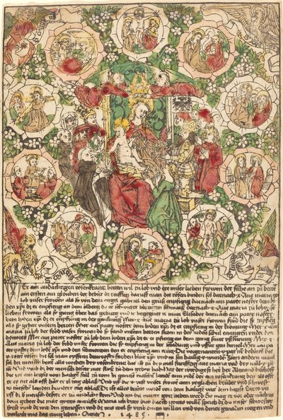 Madonna con el Rosario de German 15th Century