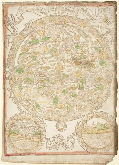 Mapa del mundo de German 15th Century