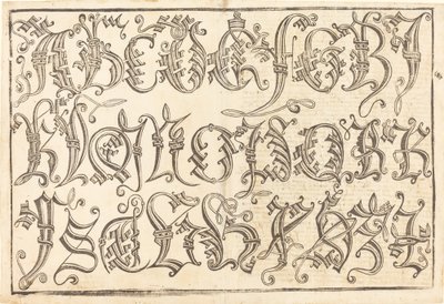 Alfabeto ornamental de German 15th Century