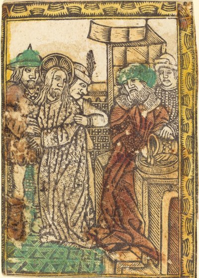 Pilato lavándose las manos de German 15th Century