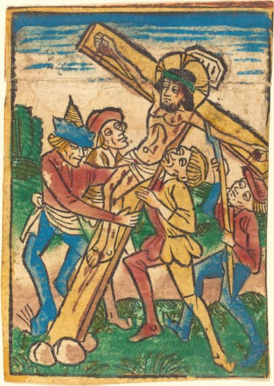 El Levantamiento de la Cruz de German 15th Century