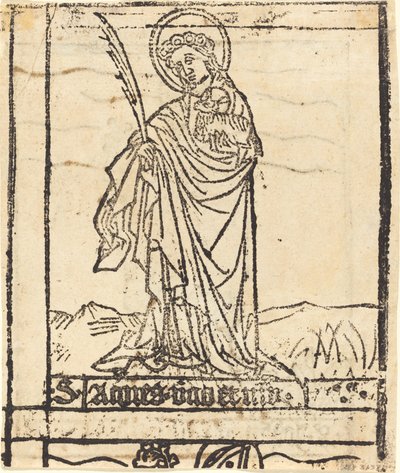 Santa Inés [verso] de German 15th Century