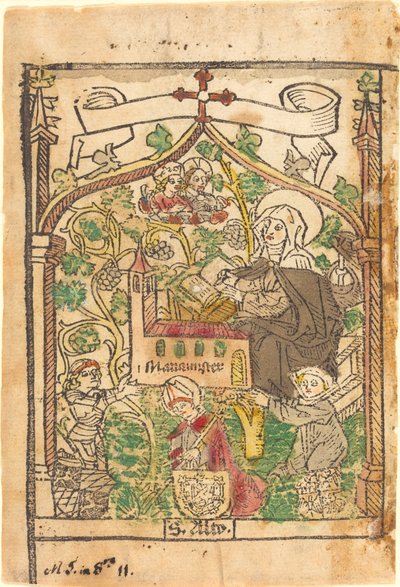San Alto, Santa Brígida y los Fundadores del Mariamunster de German 15th Century