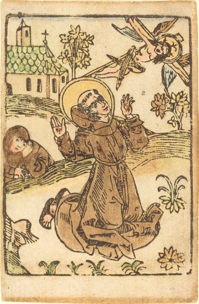 San Francisco Recibiendo los Estigmas de German 15th Century