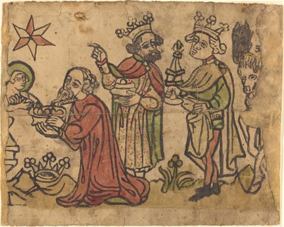La adoración de los magos de German 15th Century