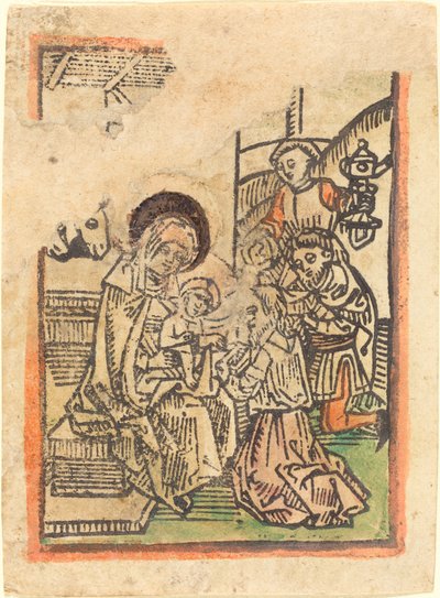 La adoración de los magos de German 15th Century