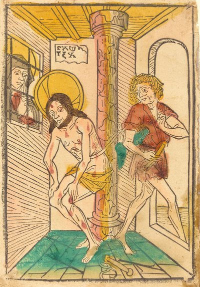 La Flagelación en Presencia de María de German 15th Century