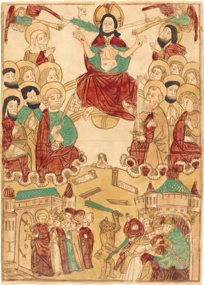 El Juicio Final con los Apóstoles de German 15th Century