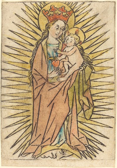 La Virgen y el Niño con una pera de German 15th Century