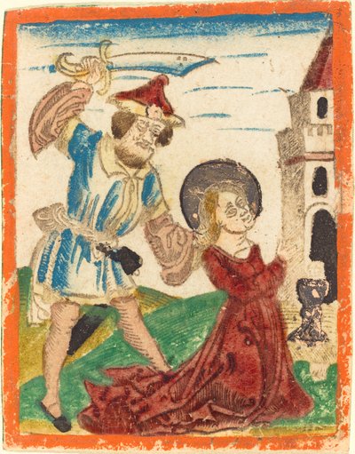 El martirio de Santa Bárbara de German 15th Century