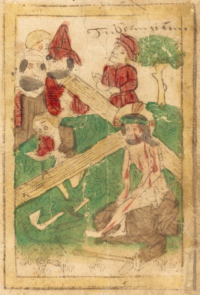 La preparación para la crucifixión de German 15th Century