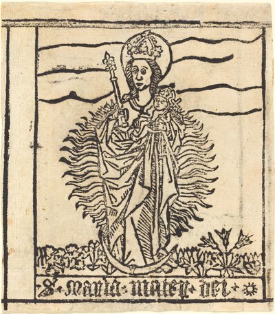 La Virgen y el Niño de German 15th Century