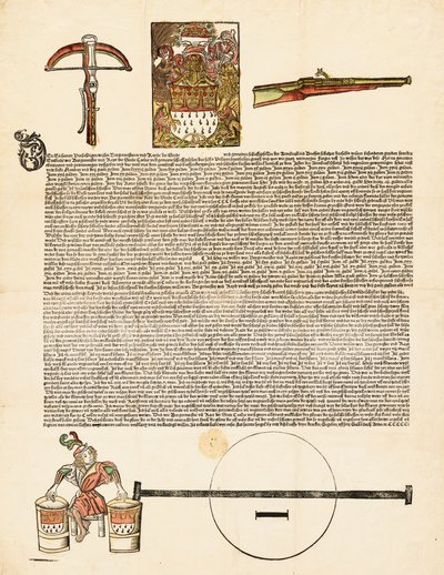 Hoja volante: Una invitación a una competencia de armas de German 16th Century