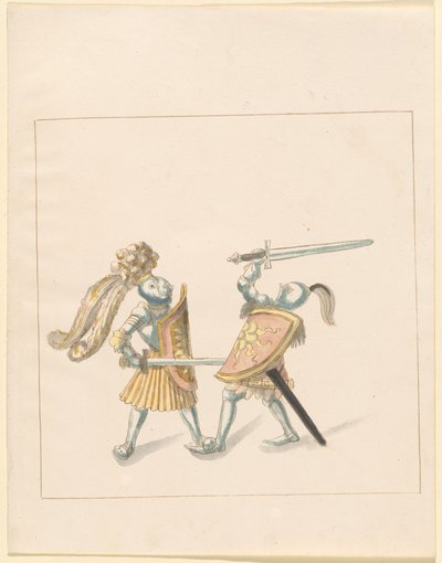 Freydal, El Libro de Justas y Torneos del Emperador Maximiliano I: Combates a Pie (Justas)(Volumen III): Lámina 161 de German 16th Century