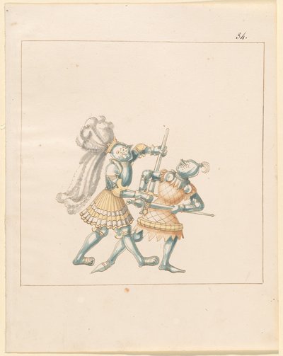 Freydal, El Libro de Justas y Torneos del Emperador Maximiliano I: Combates a Pie (Justas)(Volumen III): Lámina 164 de German 16th Century