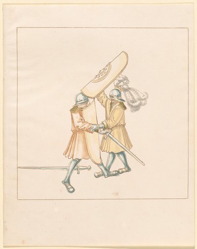 Freydal, El libro de justas y torneos del emperador Maximiliano I: Combates a pie (Justas)(Volumen III): Placa 156 de German 16th Century
