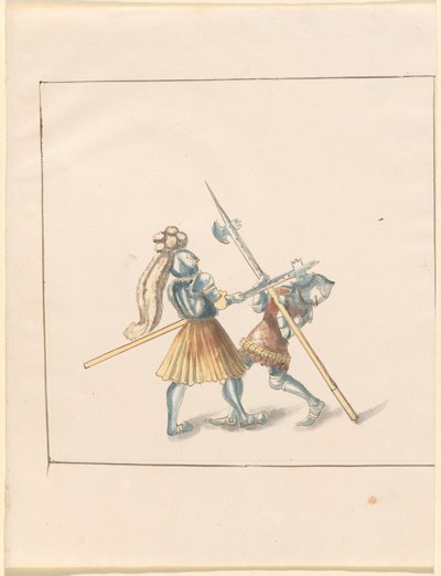 Freydal, El libro de justas y torneos del emperador Maximiliano I: Combates a pie (Justas)(Volumen III): Plato 142 de German 16th Century