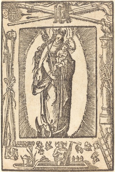 Madonna y el Niño de German 16th Century