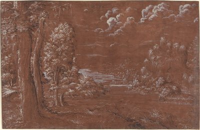 Paisaje fluvial de German 16th Century