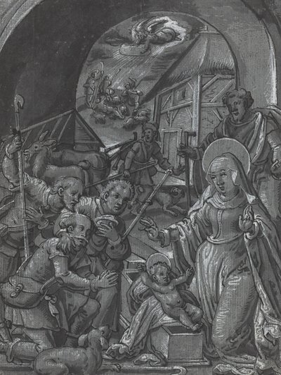 El nacimiento de Cristo (verso) de German 16th Century