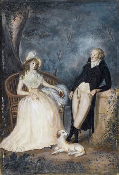 Charlotte von Stein y Johann Wolfgang von Goethe en conversación, Segunda Mitad del siglo XVIII de German Master